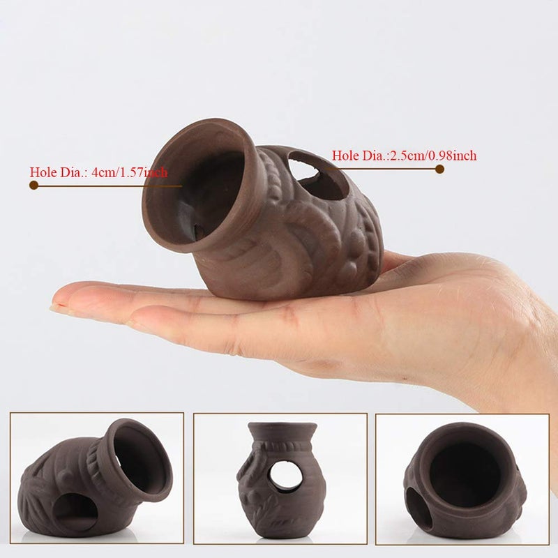 Norgail Ceramic Jar Aquarium Decorations Fish Tank Cave Breeding Cones Cave Fish Tank Ornaments for Amano Shrimp Cichlid Bonsai to Play, Hide and Rest - Image 2